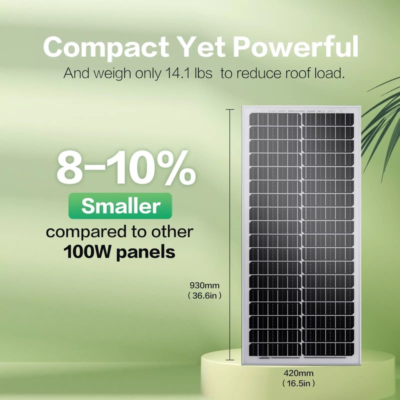 12v 태양 전지 패널 100w 배터리 충전기 모노 홈 오프 그리드 RV 캠퍼 보트 카라반