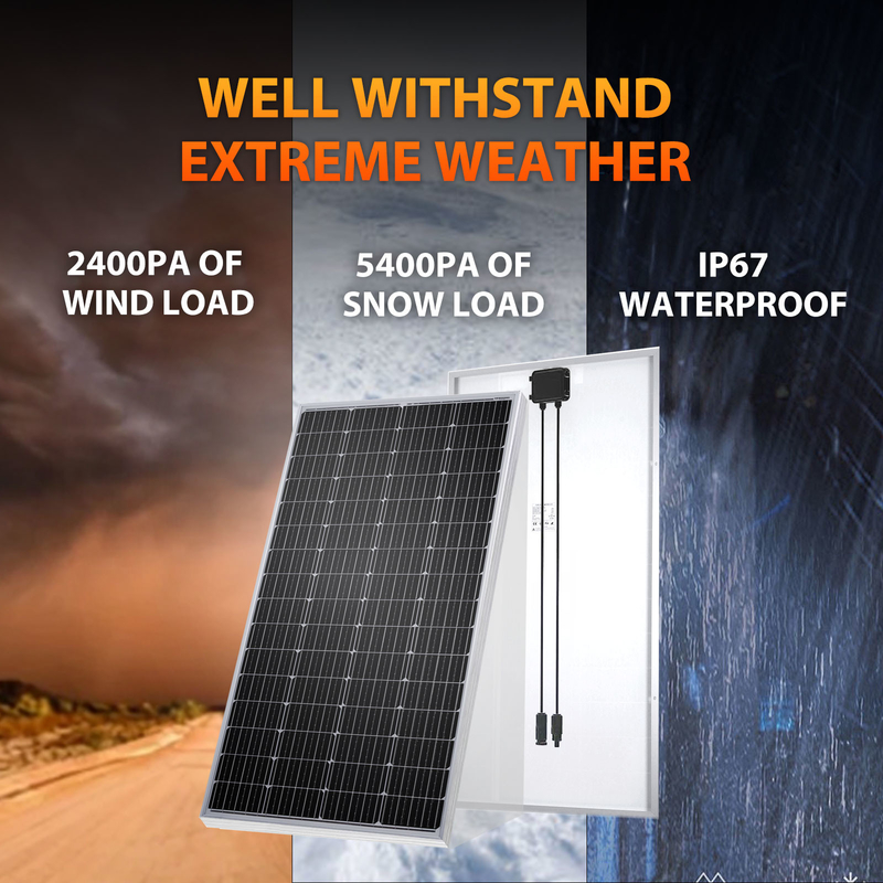 200w 400w 800w 태양 전지 패널 키트 12v 장착 브래킷 Rv 카라반 캠퍼 밴
