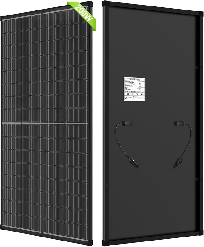 200W 태양 전지 패널 모노 오프 그리드 전력 RV 캠퍼밴 보트 카라반 모터캠 UK